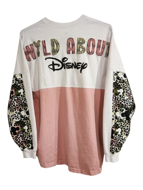 Disney Tops - Disney Parks Animal Kingdom Wild About Disney Spirit Jersey XL Pink White